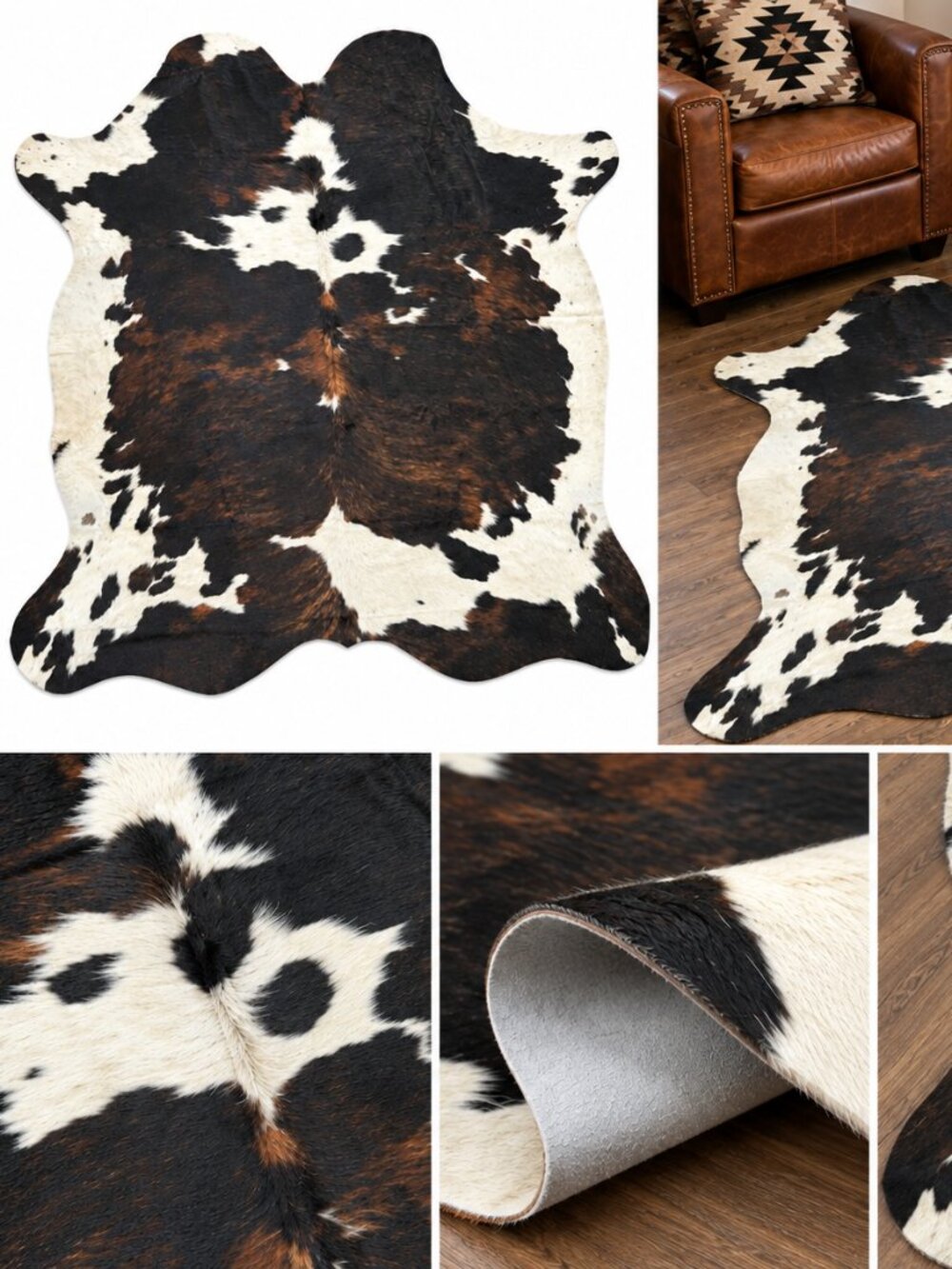 🔥 STUNNING 🔥 Cowhide Rug - 5' - 6'